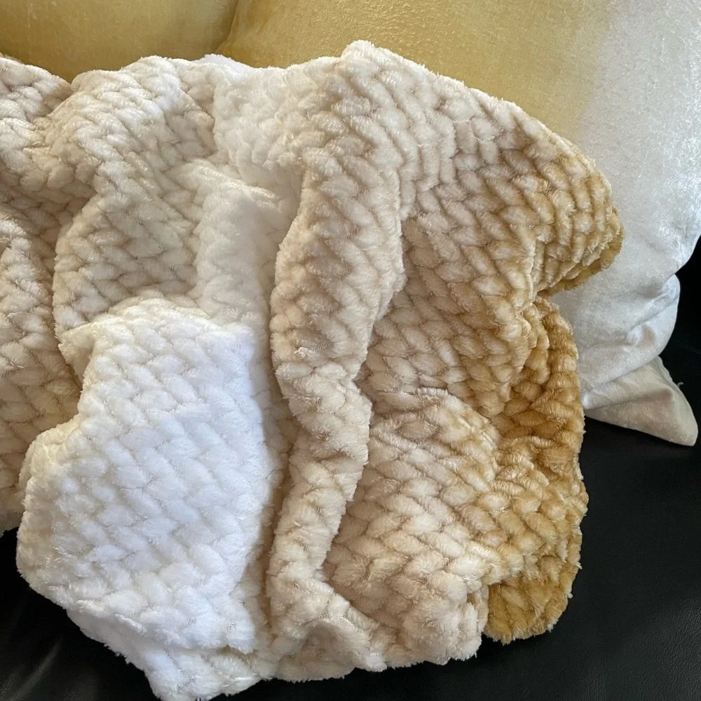 Yellow Ombre throw blanket